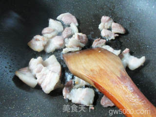 老豆腐盐煎肉的做法步骤：4