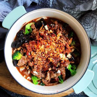 家常水煮牛肉的做法步骤：12