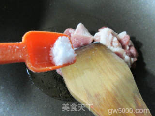老豆腐盐煎肉的做法步骤：3