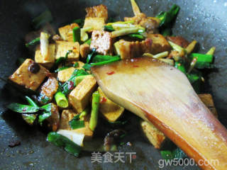 老豆腐盐煎肉的做法步骤：9