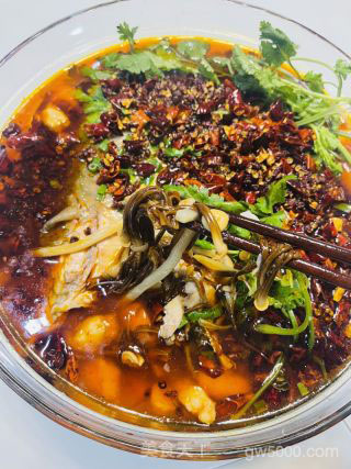 水煮麻辣鲈鱼的做法步骤：17