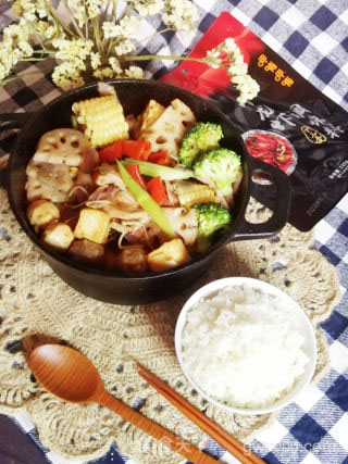 小龙虾调味料版麻辣香锅的做法步骤：8