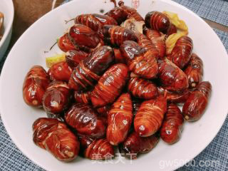 葱烧茧蛹的做法步骤：10