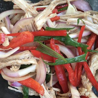 肉丝老虎菜的做法步骤：18