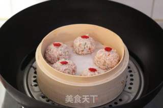 让珍珠肉丸子口感更细嫩软糯的秘诀——【珍珠丸子】的做法步骤：10