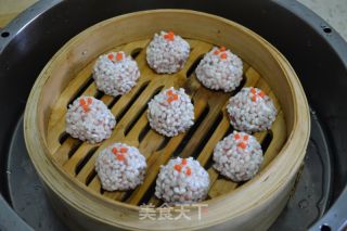 虾肉珍珠丸子的做法步骤：12