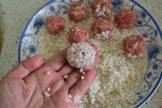 虾肉珍珠丸子的做法步骤：8