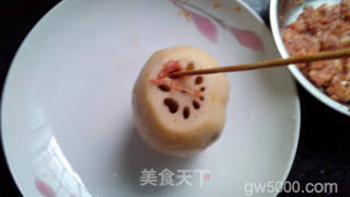 莲藕酿的做法步骤：4