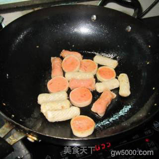 小炒鱼.肉卷的做法步骤：2