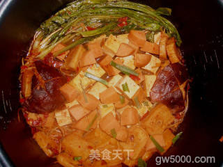 黔式辣味豆腐锅的做法步骤：9