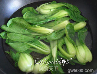 香菇油菜的做法步骤：6