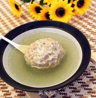 雪梨狮子头的做法步骤：14