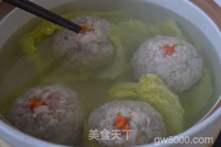 蟹黄狮子头的做法步骤：12