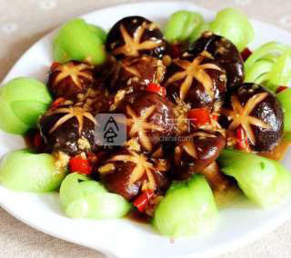 香菇油菜的做法步骤：9