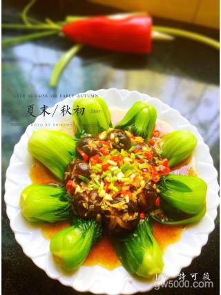 香菇油菜的做法步骤:11