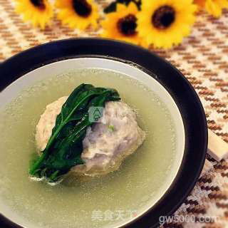 雪梨狮子头的做法步骤：15