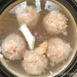 雪梨狮子头的做法步骤：10