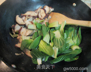 鸡肉香菇油菜的做法步骤:10