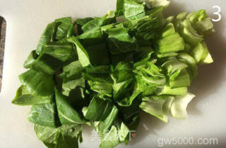 青菜肉丝炒年糕的做法步骤：3