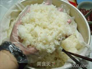 香肠肉松粢饭的做法步骤：4