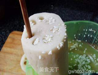 桂花蜜汁糯米藕的做法步骤：4