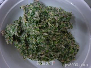 水晶荠菜圆子的做法步骤：1