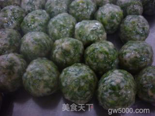 水晶荠菜圆子的做法步骤：6