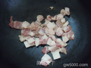 可口饭菜---肉片炒面筋的做法步骤：3