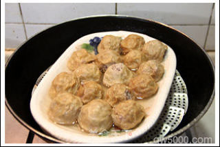 清蒸肉酿面筋的做法步骤：9