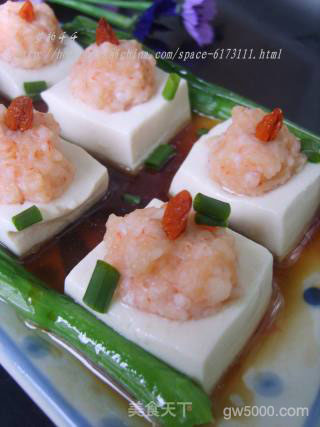 鲜虾酿豆腐的做法步骤：8