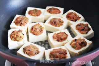 香菇肉末蒸酿豆腐的做法步骤：7