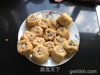 油豆腐酿肉的做法步骤：5