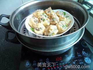蒸粉丝酿豆腐的做法步骤：10