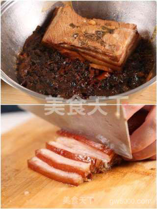 梅菜扣肉的做法步骤：4