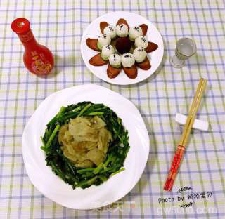 韭菜炒肉燕的做法步骤：12