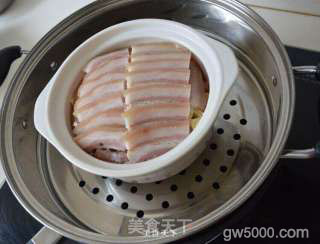 咸肉蒸千张的做法步骤：4