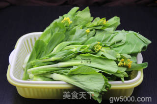 腐乳炒菜心的做法步骤：1