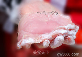 港式黄金芝士鸡肉卷的做法步骤：3