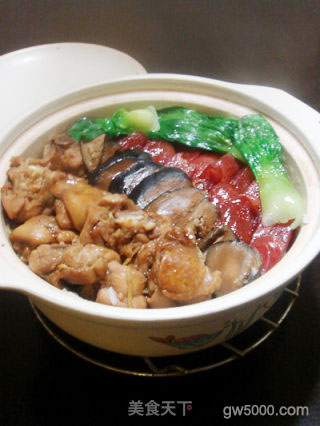 别拦着我，我今天来个二大的——北菇滑鸡腊味饭 （港式煲仔饭）的做法步骤：11