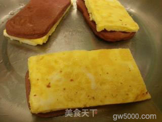 【快手早餐】港式酥脆餐蛋三明治的做法步骤：8