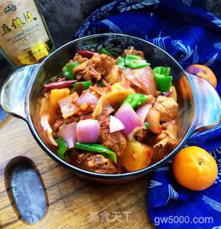 家常大盘鸡的做法步骤：14