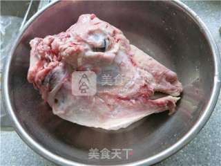 葱白拌羊脸的做法步骤：1