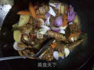 家庭版大盘鸡的做法步骤:9