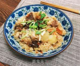 喷香羊肉焖饭的做法步骤：7