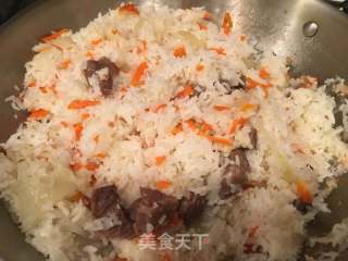 新疆羊肉抓饭的做法步骤：5