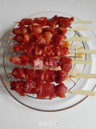 微波烤肉串的做法步骤:4