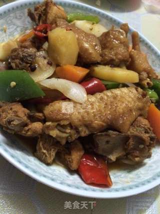 家庭版大盘鸡的做法步骤:11