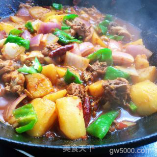 家常大盘鸡的做法步骤：13