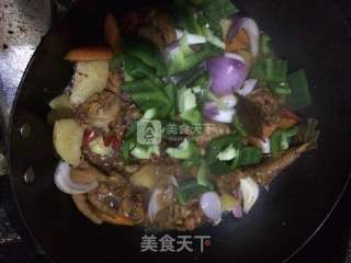 家庭版大盘鸡的做法步骤:10