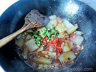 牛肉豆豉炒凉粉的做法步骤：9